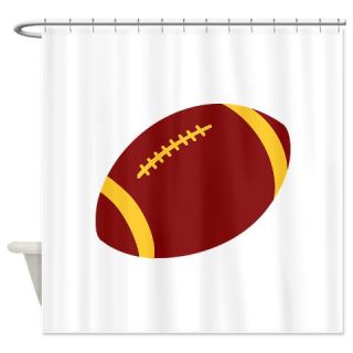  Maroon and Gold Football Shower Curtain  Use code FREECART at Checkout