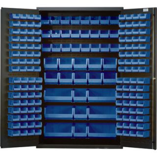 Quantum Storage Cabinet With 171 Bins   48in. x 24in. x 78in. Size, Blue