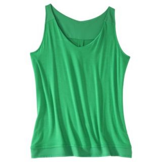 Merona Womens Plus Size V Neck Tank Top   Green 3