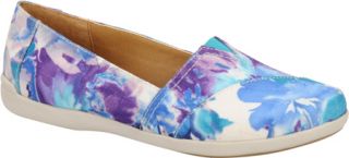 Womens Softspots Amena   Blue Floral Fabric Casual Shoes
