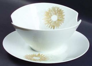 Rosenthal   Continental Sunburst Gravy Boat with Attached Underplate, Fine China