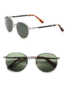 The Row Metal Rimmed Round Sunglasses   Silver