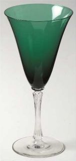 Morgantown Empress Green Water Goblet   Stem #7660 1/2, Emerald Green