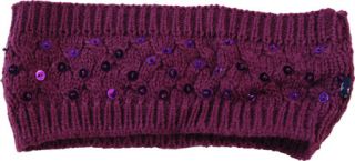 Womens Sperry Top Sider Cable Knit Ear Warmer 103   Purple Hats