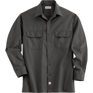 Carhartt Long Sleeve Twill Work Shirt   Dark Gray, 2XL Tall, Model# S224
