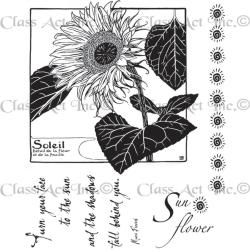 Chapel Road Cling Mounted Rubber Stamp Set 5.75 X6.75  Large Sunflower