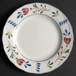 Nikko Avondale Bread & Butter Plate, Fine China Dinnerware   Provincial,Red/Blue
