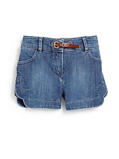 Chloe Girls Scalloped Denim Shorts   Denim