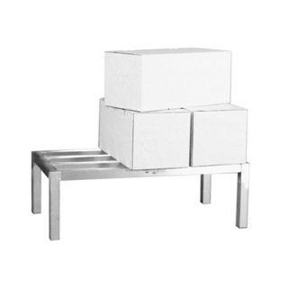 New Age Dunnage Rack w/ 2000 lb Capacity & Plastic Inserts on Feet, 8x20x48 in, Aluminum