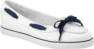 Womens Sperry Top Sider Hailey   White Canvas Casual Shoes
