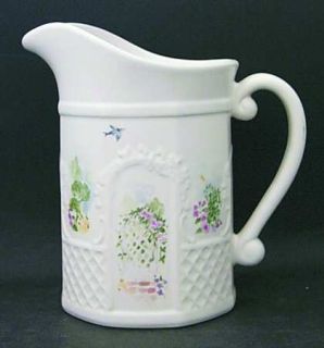 Pfaltzgraff Cape May 70 Oz Pitcher, Fine China Dinnerware   Pink Floral, Fence &