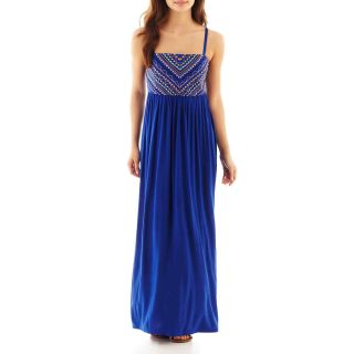 Ruby Rox Sleeveless Print Maxi Dress, Blue