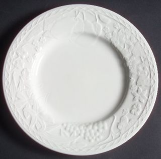 Franciscan Country Fayre Salad Plate, Fine China Dinnerware   White, Embossed Le