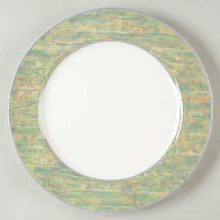 Sango Daisy Hill 12 Chop Plate/Round Platter, Fine China Dinnerware   Green Bor
