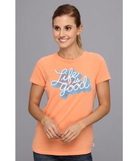 Life is good LIG Creamy Tee Womens Short Sleeve Pullover (Orange)