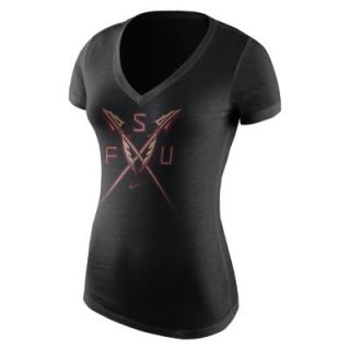 Nike College V Neck (Florida State) Womens T Shirt   Black