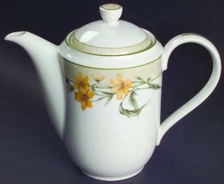 Noritake Garden Sunrise Tea/Coffee Pot & Lid, Fine China Dinnerware   Impromptu,