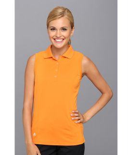 adidas Golf Solid Jersey Sleeveless Polo 14 Womens Sleeveless (Orange)