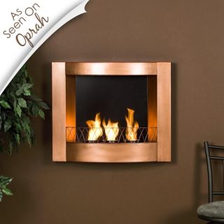 Southern Enterprises Morris Copper Wall Mount Gel Fireplace Multicolor   FA5805