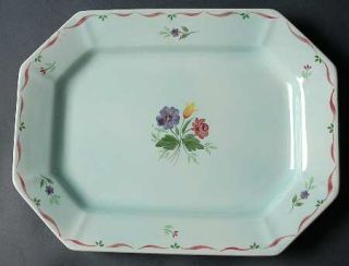 Adams China Allegro 11 Oval Serving Platter, Fine China Dinnerware   Floral Spr