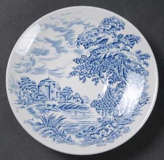 Wedgwood Countryside Blue Saucer, Fine China Dinnerware   Blue English Scenes,Sm