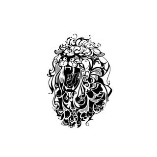 Tribal Lion Tattoo Vinyl Wall Decal (BlackEasy to apply You will get the instructionDimensions 22 inches wide x 35 inches long )