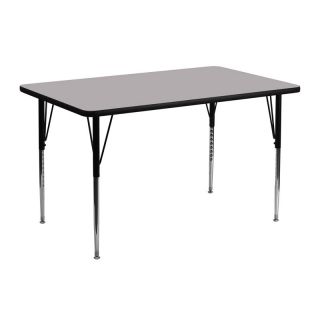Rectangle Adjustable Height Activity Table Thermal Fused Laminate Top  