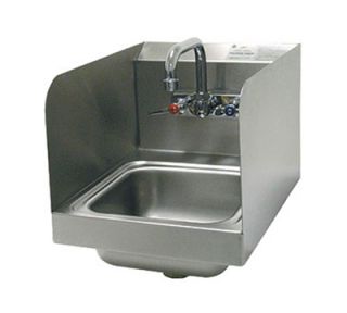 Advance Tabco Wall Hand Sink   9x9x5 Bowl, Side Splash, Splash Mount Faucet