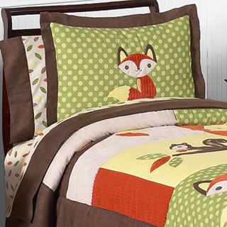 Sweet Jojo Designs Unisex Woodland Forest Animals 3 piece Full/queen Comforter Set