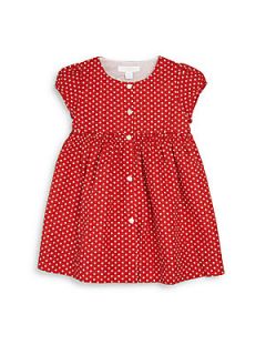 Burberry Toddlers Polka Dot Dress   Red
