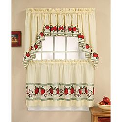 Red Delicious Apple 3 piece Curtain Tier/ Swag Set