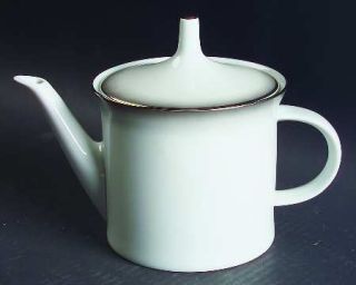 Rosenthal   Continental Evensong Teapot & Lid, Fine China Dinnerware   Linear/Be