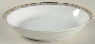Heinrich   H&C Claridge Coupe Soup Bowl, Fine China Dinnerware   Black Geometric