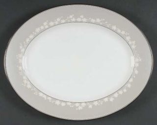 Lenox China Bellina Platinum Trim 16 Oval Serving Platter, Fine China Dinnerwar