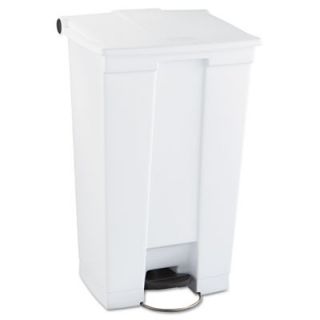 Rubbermaid White Fire Safe Plastic Step On Receptacle 23