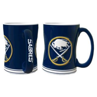 Boelter Brands NHL 2 Pack Buffalo Sabers Sculpted Coffee Mug   Blue (14 oz)