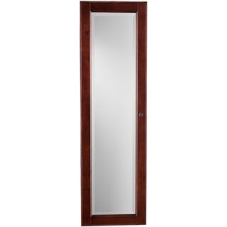Declan Mirrored Wall Mounted Jewelry Armoire, Brown