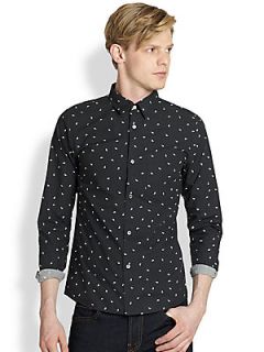 A.P.C. Hitchcock Print Sportshirt   Black