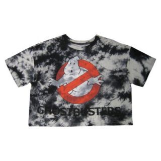 Juniors Ghostbusters Cropped Graphic Tee   Gray M