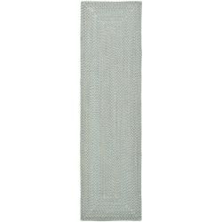 Hand woven Reversible Grey Braided Rug (2 3 X 12)