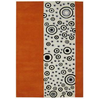 Alliyah Handmade Rust Abstract New Zealand Blend Wool Rug (8 X 10)