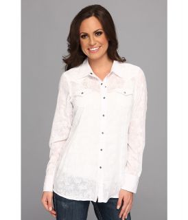 Ariat Romance Shirt Womens Long Sleeve Button Up (White)