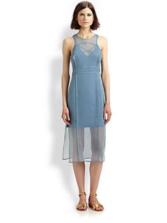 Fashion Star Sheer Midi Dress by Cassandra Hobbins   Blue