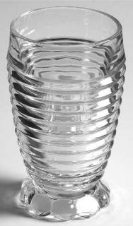 Anchor Hocking Manhattan Clear 10 Oz Footed Tumbler   Horizontal Ribbed   Clear,