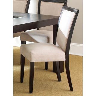 Madera Velvet Dining Chairs (set Of 2) (Light creamIncludes Two (2) dining chairsSeat height 18 inchesSeat width 18 inches wide x 18 inches deep Dimensions 38 inches high x 18 inches wide x 25 inches deepAssembly required. This product ships in one (1