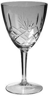 Unknown Crystal Unk277 Water Goblet   Clear,Fan & Diamond Cut