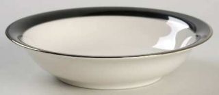 Carico Mystique Fruit/Dessert (Sauce) Bowl, Fine China Dinnerware   Black Band,N