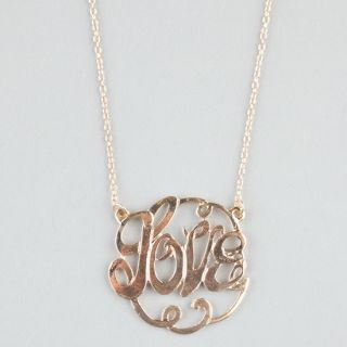 Love Medallion Pendant Necklace Gold One Size For Women 219957621