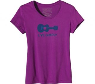 Womens Patagonia Live Simply® Guitar T Shirt 51870   Ikat Purple Cotton Shi