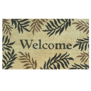 Fern Welcome Coir/ Vinyl Weather resistant Doormat (15 X 25)